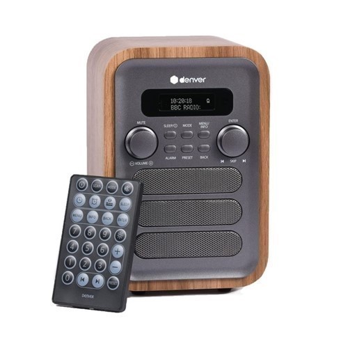 RADIO DENVER DAB-48 GRIS/MADERA